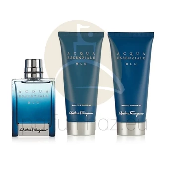 Salvatore Ferragamo - Acqua Essenziale Blu férfi 100ml parfüm szett   1.